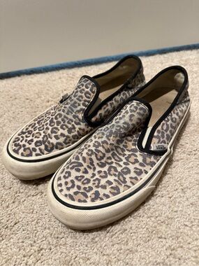 Vans Leopard Print Slip-On Shoes